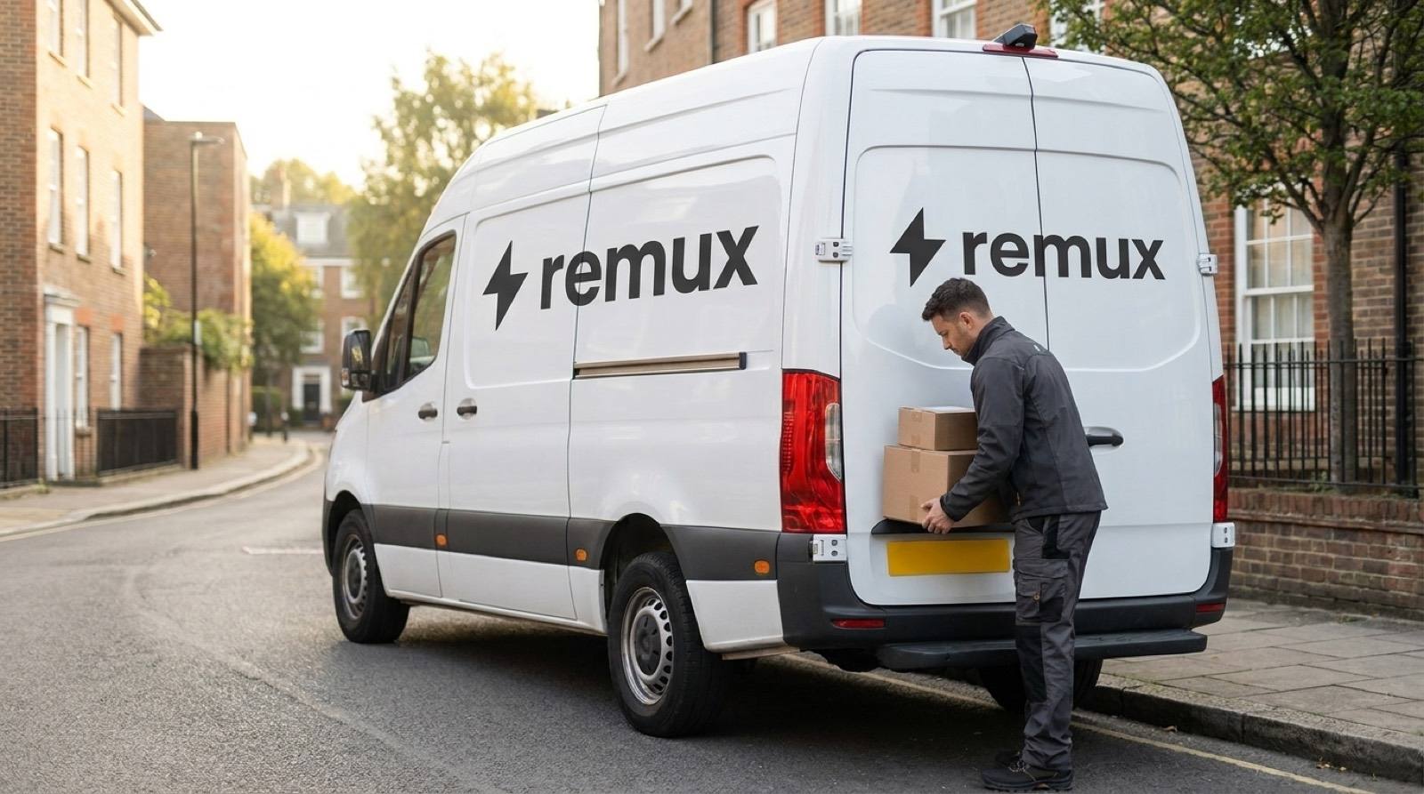 REMUX courier loading parcels for a multi-drop route